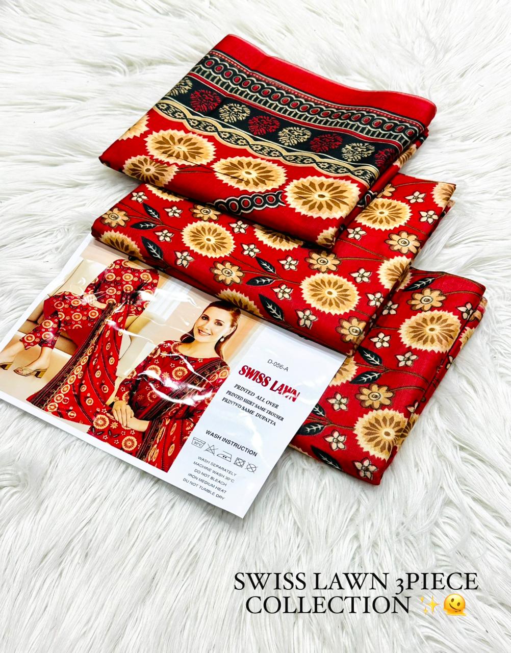 Aafreen Swiss Lawn 3-Piece Printed Collection