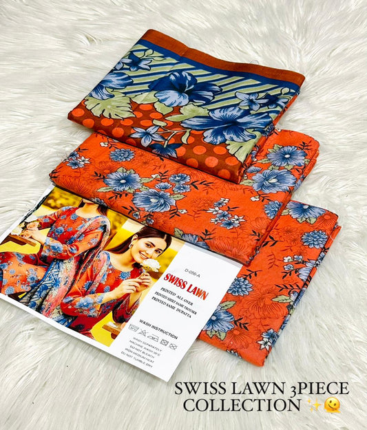 Aafreen Swiss Lawn 3-Piece Printed Collection