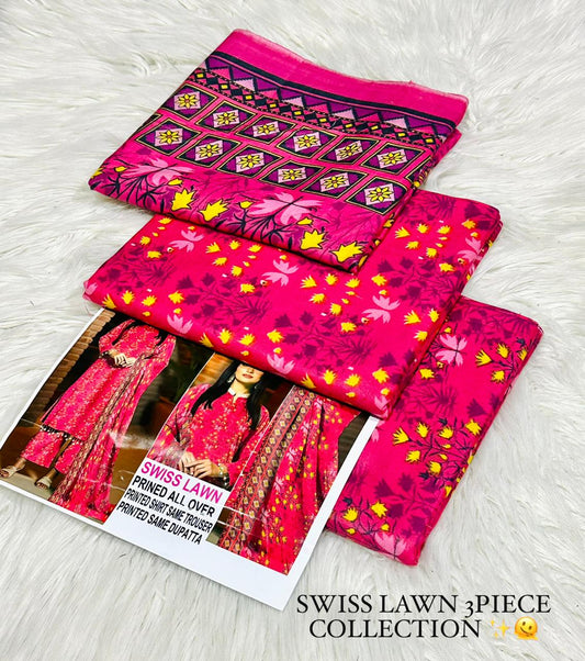 Aafreen Swiss Lawn 3-Piece Printed Collection