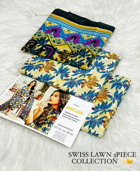 Aafreen Swiss Lawn 3-Piece Printed Collection