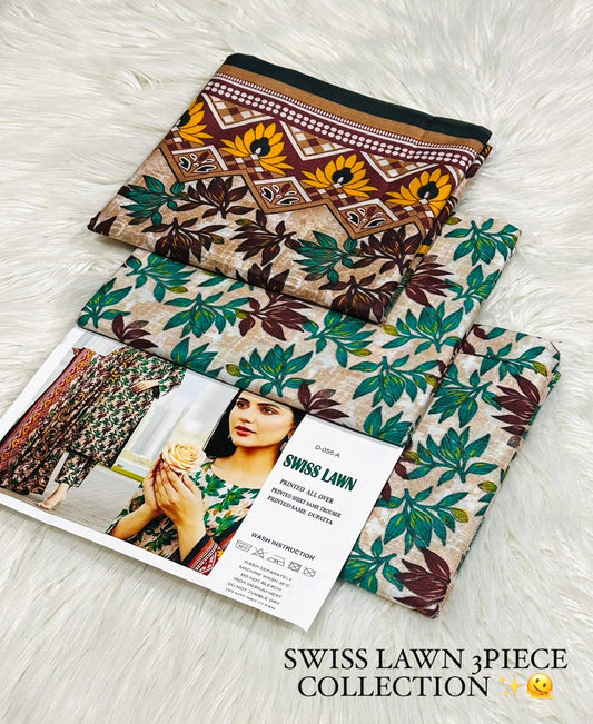 Aafreen Swiss Lawn 3-Piece Printed Collection