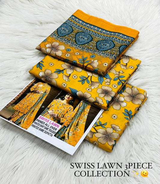 Aafreen Swiss Lawn 3-Piece Printed Collection