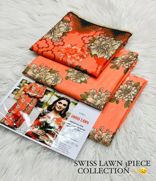 Aafreen Swiss Lawn 3-Piece Printed Collection