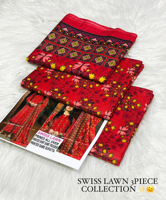 Aafreen Swiss Lawn 3-Piece Printed Collection