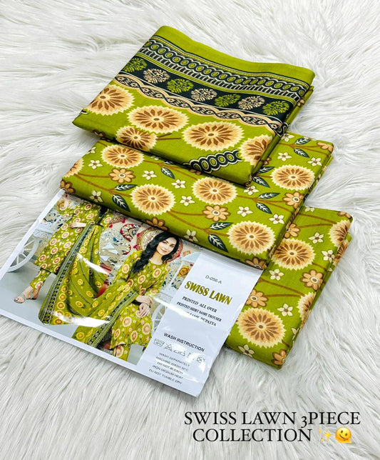Aafreen Swiss Lawn 3-Piece Printed Collection