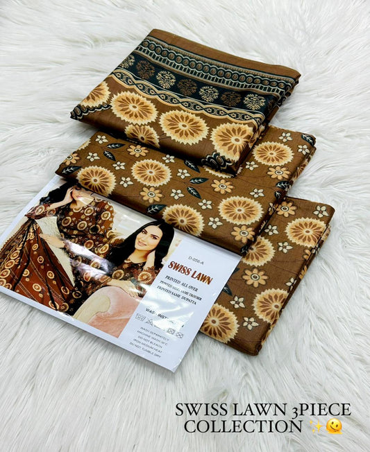 Aafreen Swiss Lawn 3-Piece Printed Collection